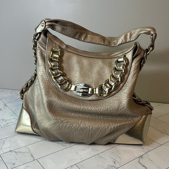 VERSACE HANDBAG GOLD - Picture 1 of 4